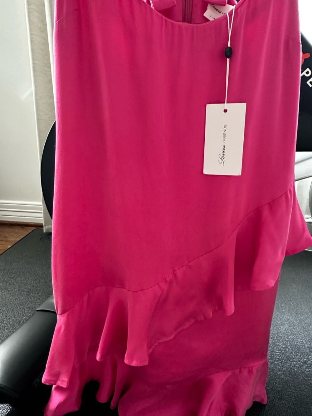 Lovers + Friends Hot Pink Satin Slip Mini Dress Women's S | NWT Party Dress - Picture 4 of 16